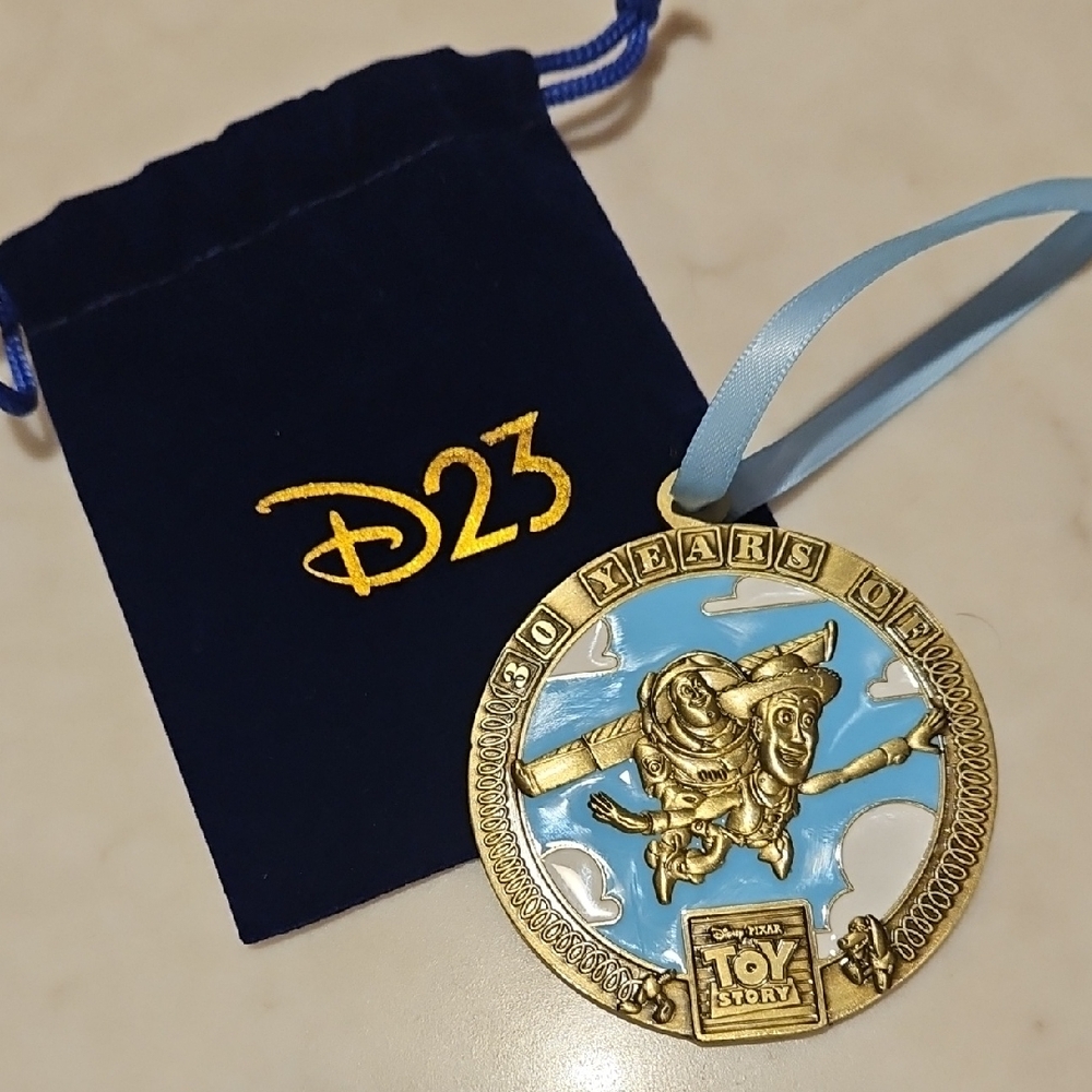 Disney Gold and Blue Toy Story 30th Anniversary Ornament